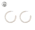 House of Trendz Boutique Earrings Fresh Water Pearl Hoop Earring