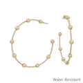 House of Trendz Boutique Earrings Water Resistant Gold Ball Hoop