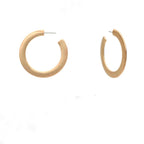House of Trendz Boutique jewelry 2" Flat Hoop Matte Gold