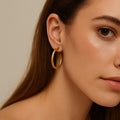 House of Trendz Boutique jewelry 40MM Brushed Gold Hoop Earring