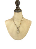 House of Trendz Boutique jewelry Boho Collection  Emerald Cut Jasper Necklace