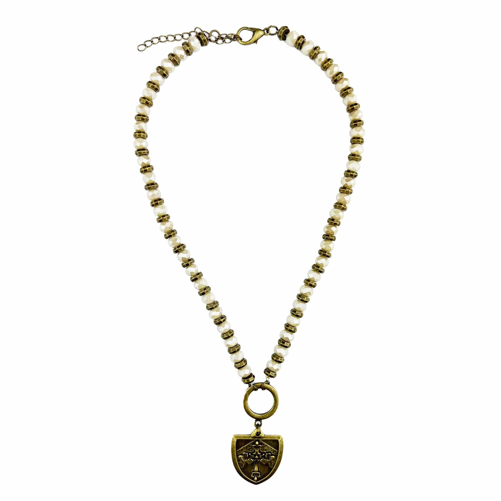 House of Trendz Boutique jewelry Boho Collection Shield Pendant Necklace