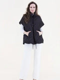House of Trendz Boutique Outerwear Boxy Funnel Neck Puffer Vest with Adjustable Waist