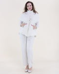 House of Trendz Boutique Puffer Vest Boxy Funnel Neck Puffer Vest - White