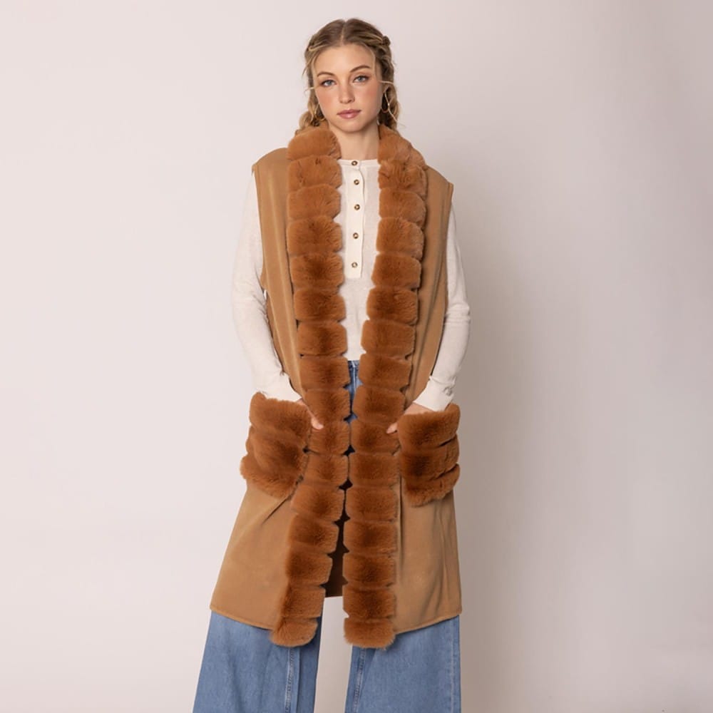 House of Trendz clothing Faux Fur Vest Sienna