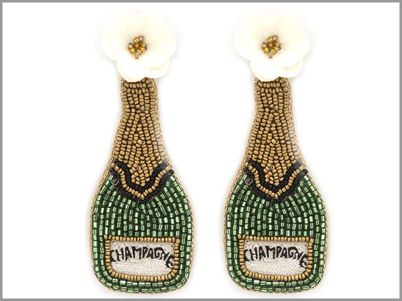 House of Trendz Earrings Seed Bead Earring Champagne