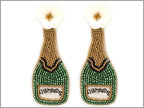 House of Trendz Earrings Seed Bead Earring Champagne