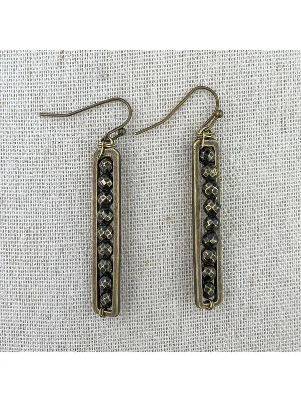 House of Trendz jewelry Boho Collection Pyrite Earring