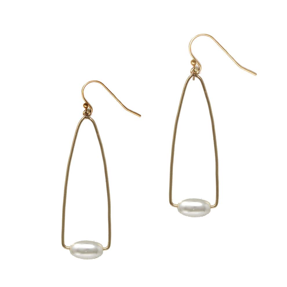 House of Trendz jewelry Pearl on Wire Earring