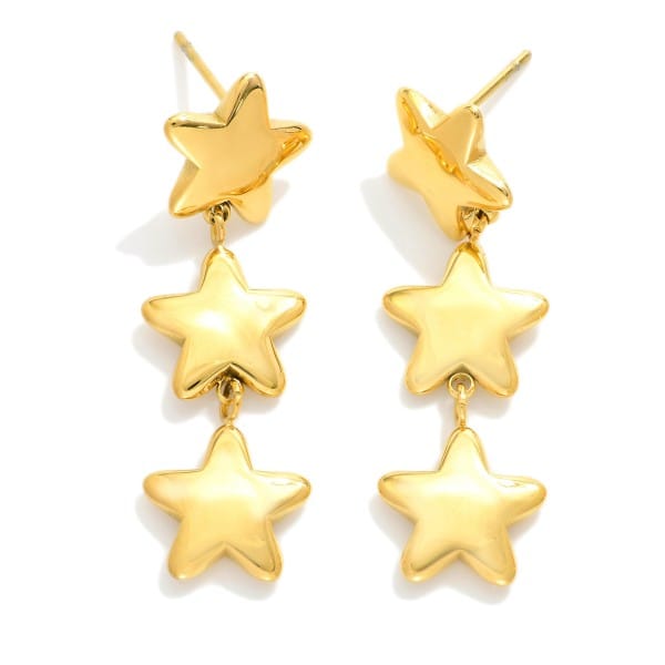House of Trendz jewelry Triple Stars Earring