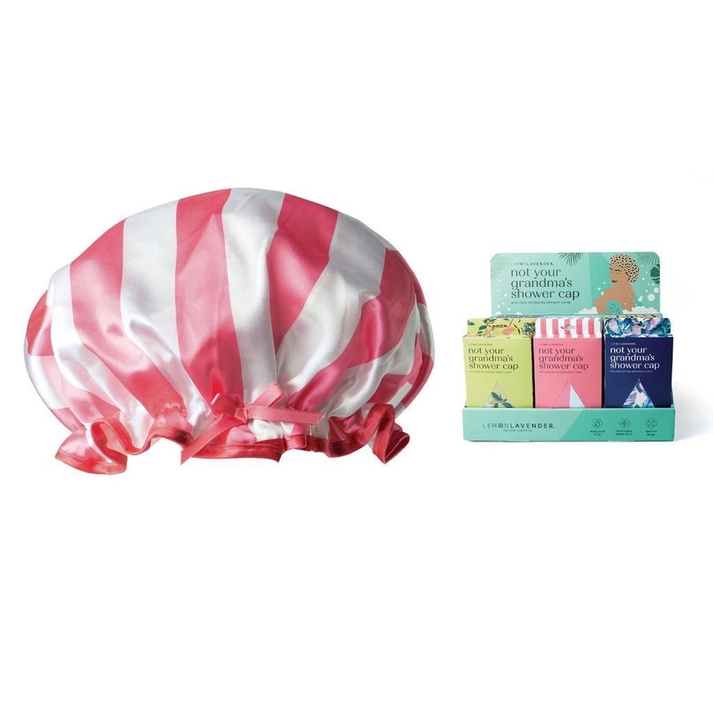 Lemon Lavender Accessories Lemon Lavender Not Your Grandma's Shower Cap (Bathing Beauty Stripe)