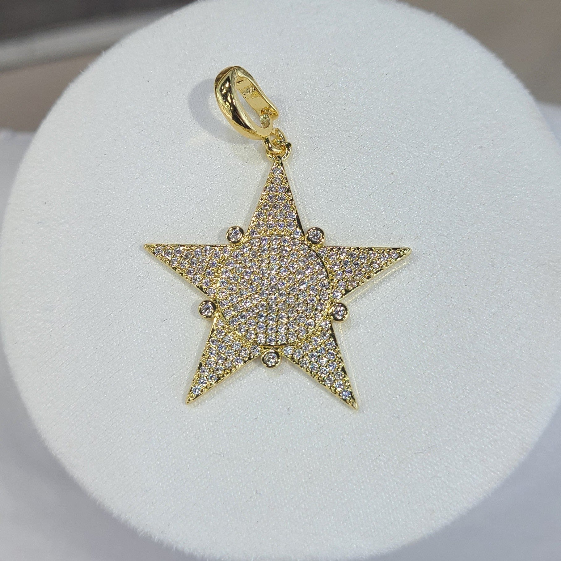 Water Resistant Pave Crystal Star Charm