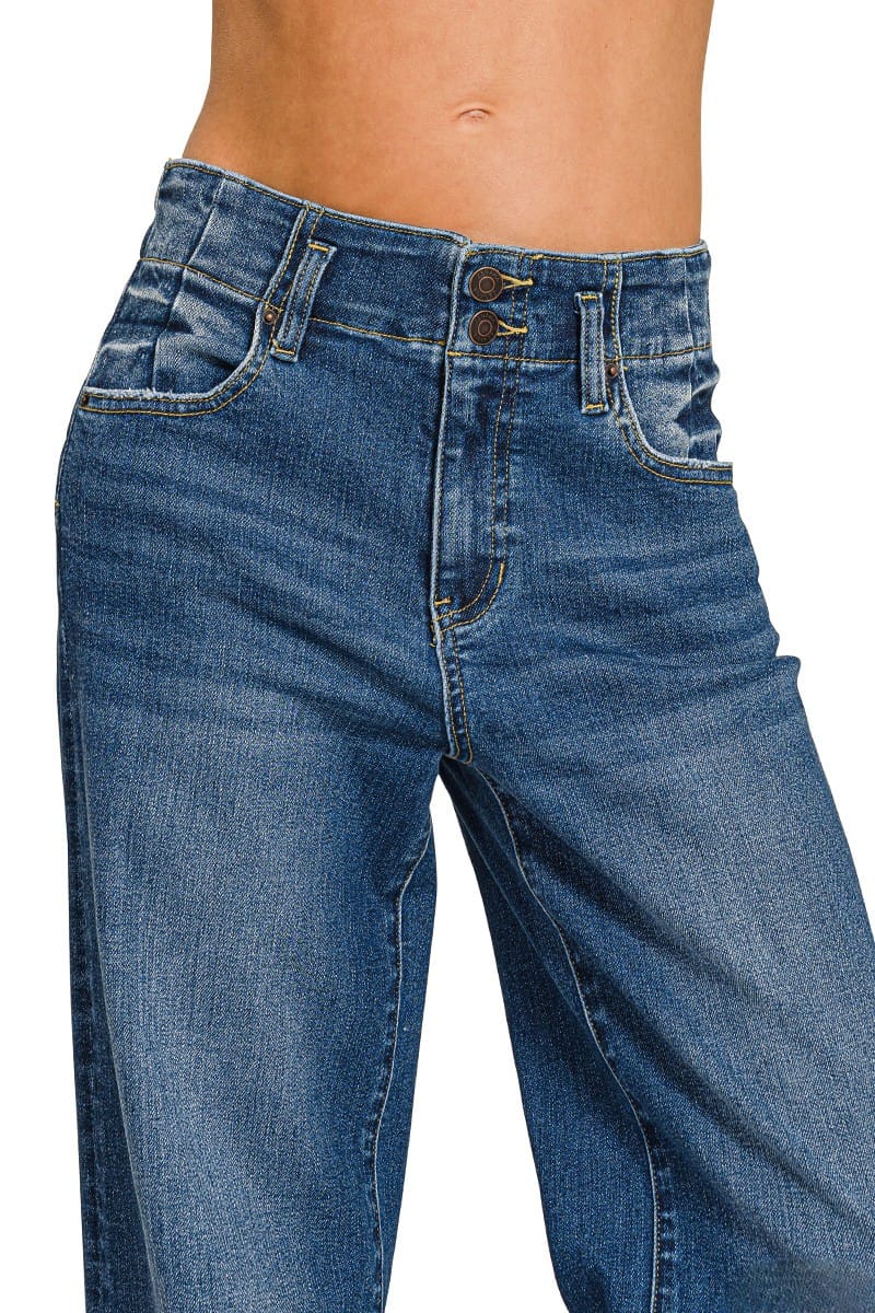 Zenana clothing Zenana Wide Leg Dark Wash Jeans