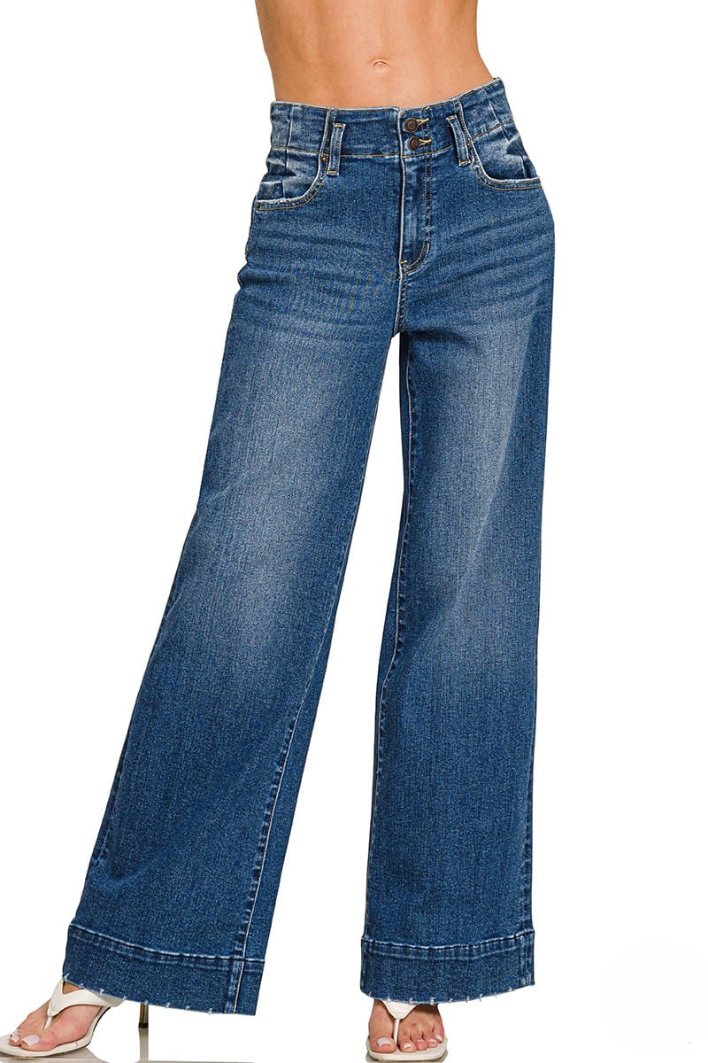 Zenana clothing Zenana Wide Leg Dark Wash Jeans