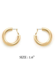 Chubby Brushed Gold Earrings - House of Trendz Atlanta