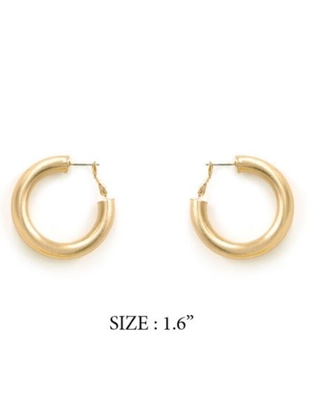 Chubby Brushed Gold Earrings - House of Trendz Atlanta