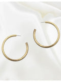 House of Trendz Earrings Large Gold Brushed Hoop 4mm / 50 mm