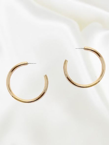 Large Gold Shiny Hoop 40 mm - House of Trendz Atlanta