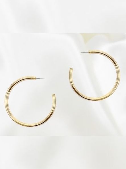 Large Gold Shiny Hoop 50 mm - House of Trendz Atlanta