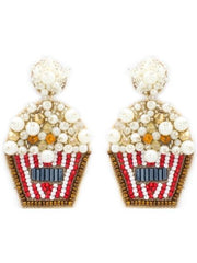 Popcorn Pearl Seed Bead Fashion Statement Earrings - House of Trendz Atlanta