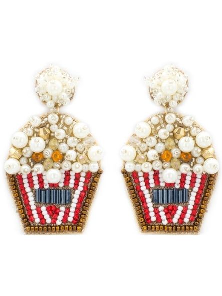 Popcorn Pearl Seed Bead Fashion Statement Earrings - House of Trendz Atlanta