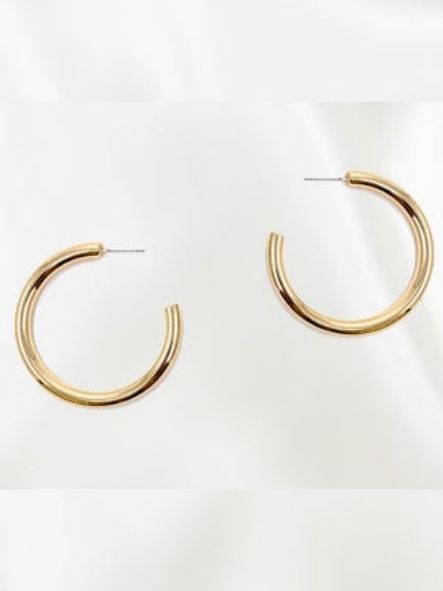 Small Gold Shiny Hoop 30mm - House of Trendz Atlanta