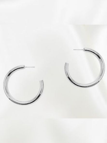 Small Silver Shiny Hoop 30mm - House of Trendz Atlanta