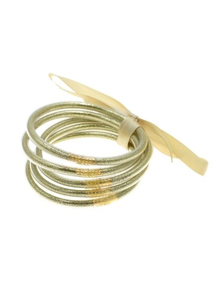 Set of 5 Gold Tube Bangles- House of Trendz Atlanta