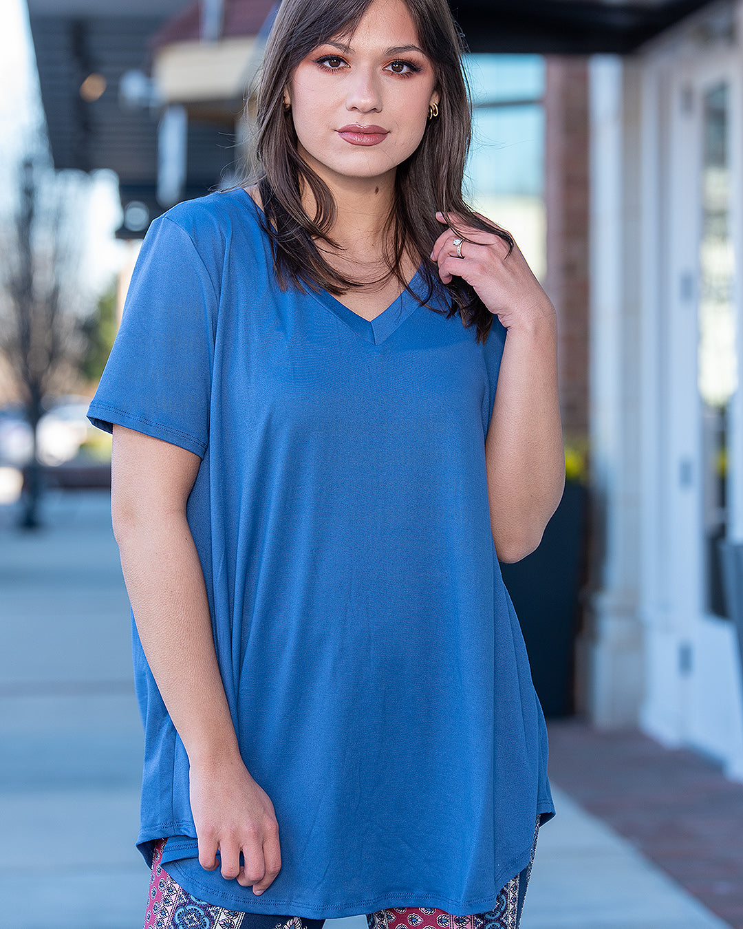 Fab Fit Basic Short Sleeve (Denim) - Small - Top