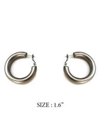 House of Trendz Earrings Chubby Hoop Earrings (Brushed Gold)