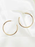 House of Trendz Earrings Gold Shiny Hoop 4mm / 70 mm (XXL)