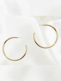 House of Trendz Earrings Large Gold Shiny Hoop 4mm / 50 mm