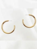 House of Trendz Earrings Small Gold Shiny Hoop 4mm x 30mm